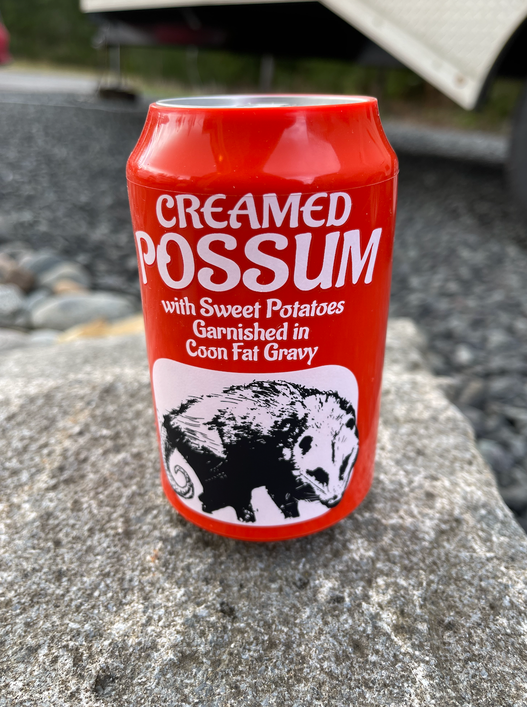 Creamed Possum Beersy Silicone Sleeve Hide-a-Beer Can Cooler