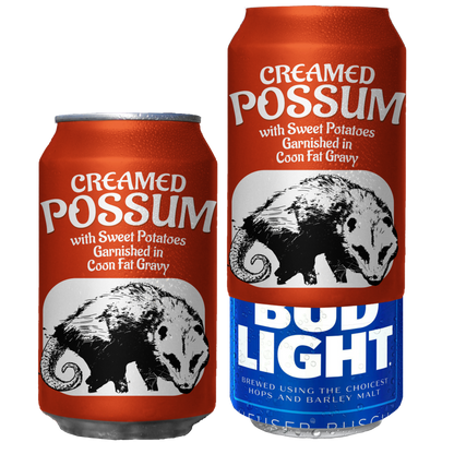 Creamed Possum Beersy Silicone Sleeve Hide-a-Beer Can Cooler