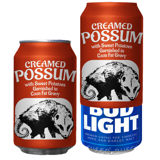 Creamed Possum Beersy Silicone Sleeve Hide-a-Beer Can Cooler