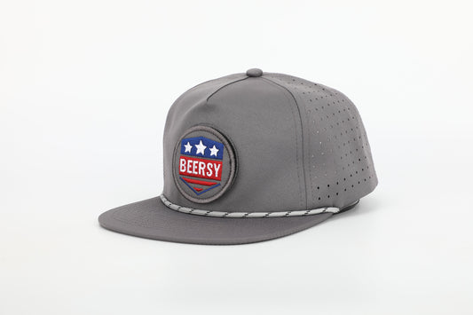 Rope Hat with Interchangeable Velcro Logo Patch