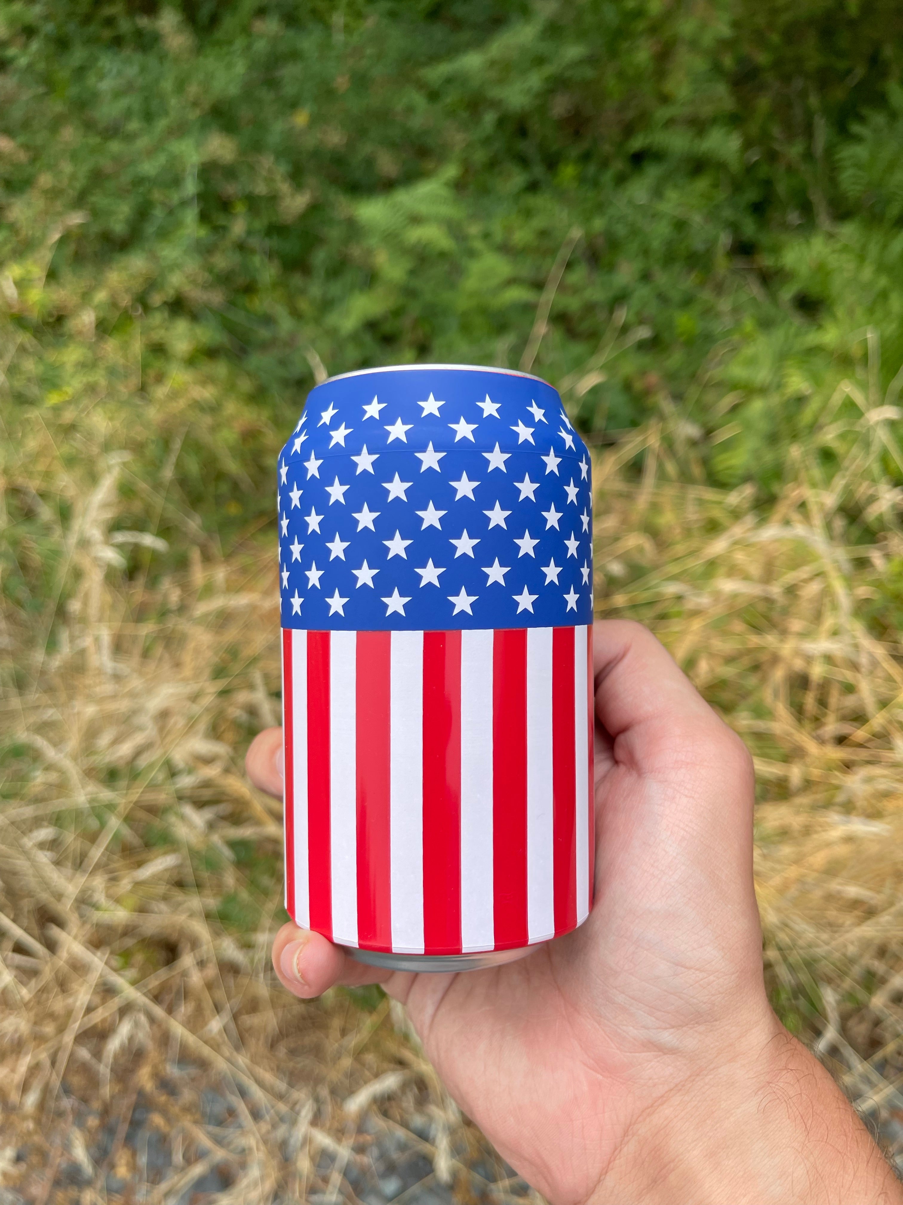 American Flag Beersy Silicone Sleeve Hide-a-Beer Can Cooler