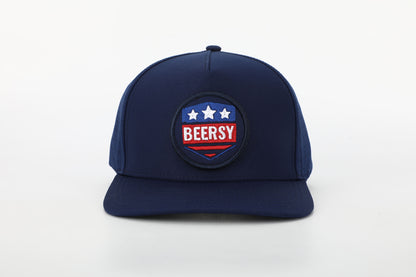 Snapback Hat with Interchangeable Velcro Logo Patch
