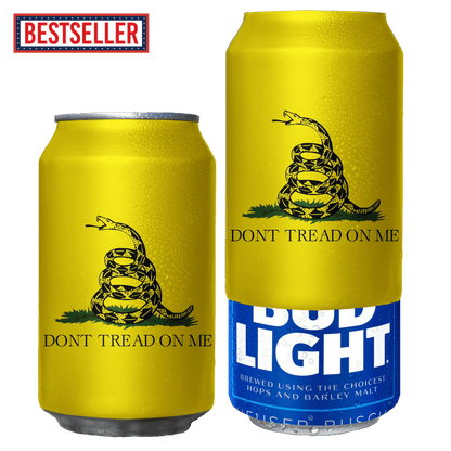 Don't Tread On Me GLOW IN THE DARK Beersy Silicone Sleeve Hide-a-Beer Can Cooler