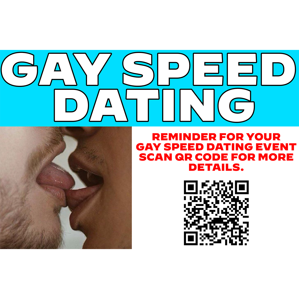 Gay Speed Dating Reminder Prank Post Card
